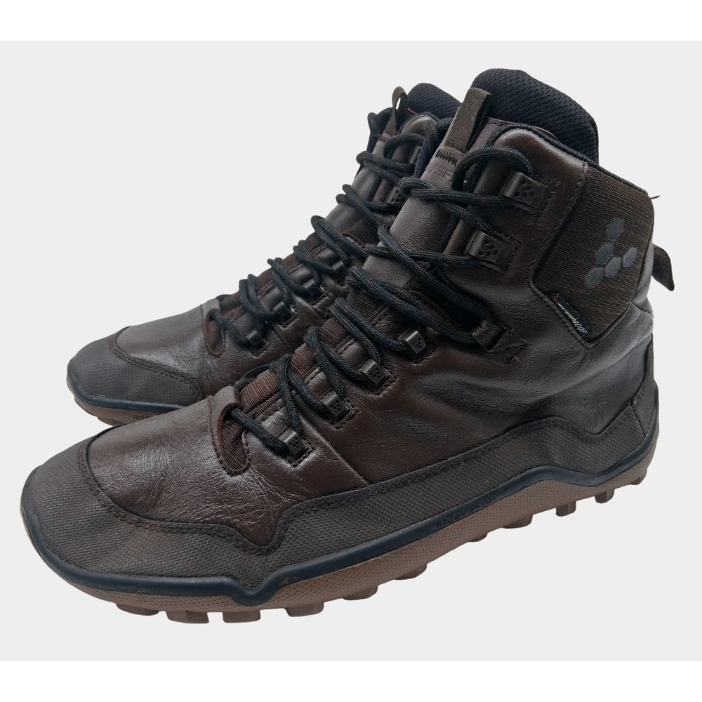 Vivobarefoot Boots Mens Size 11 Brown Leather Hiking Ankle Trail Outdoor